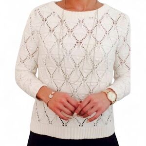 🖤Tommy Hilfiger Cream Knit Sweater